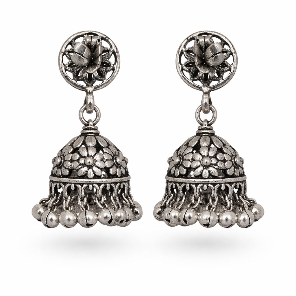 Surya Dangle Oxidised Jhumki