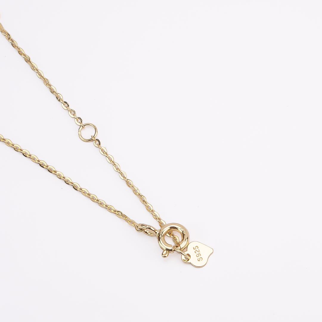 Silver Orbit Gold Necklace
