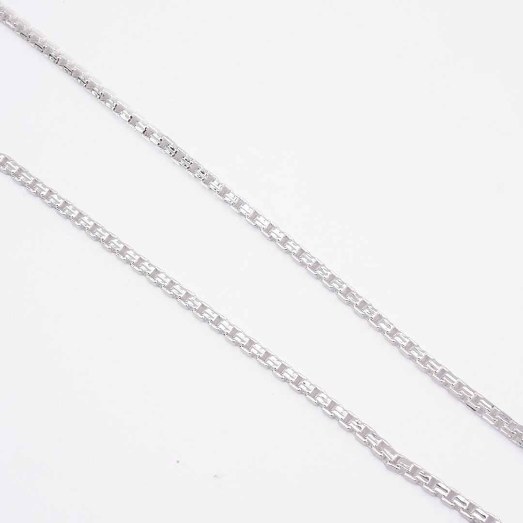 Men Silver Classy Box Chain