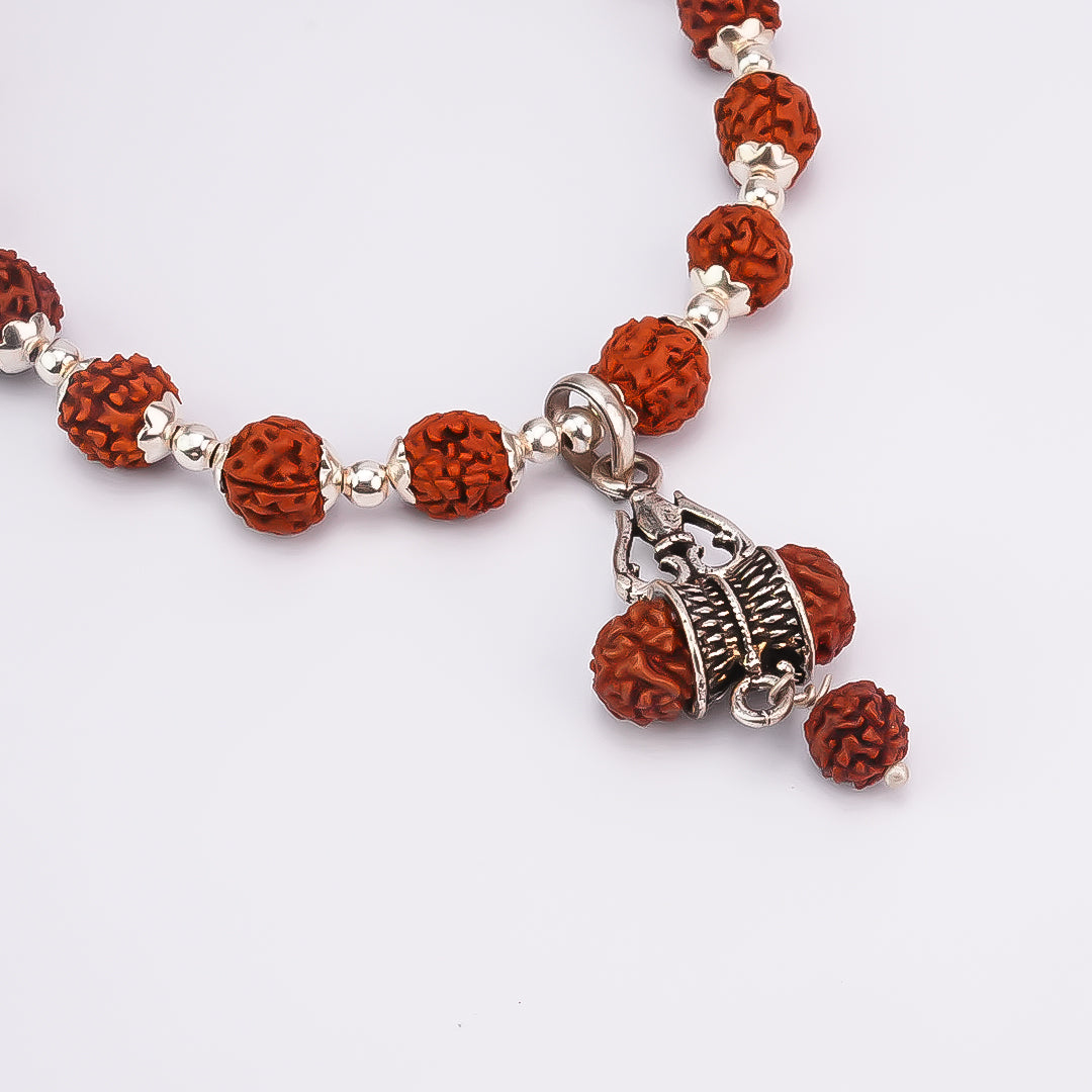 Rudraksh Shiv Bracelet Pure 925 Silver