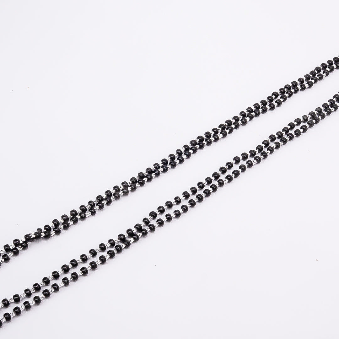 Silver Duo Layer Nazar Anklet