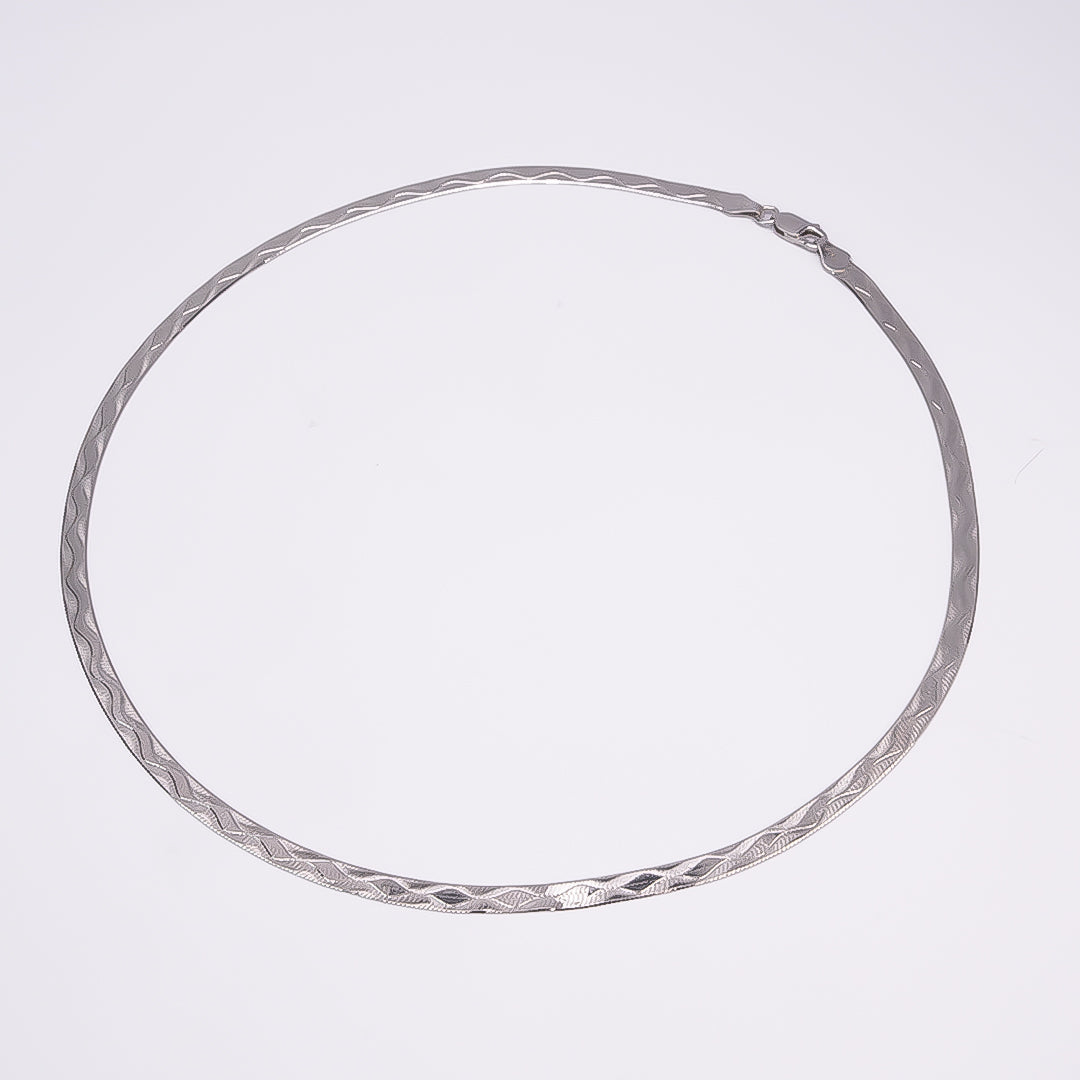 Snake & Leaf 925 Italian Silver Chain