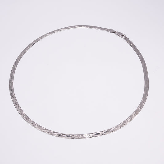 Snake & Leaf 925 Italian Silver Chain