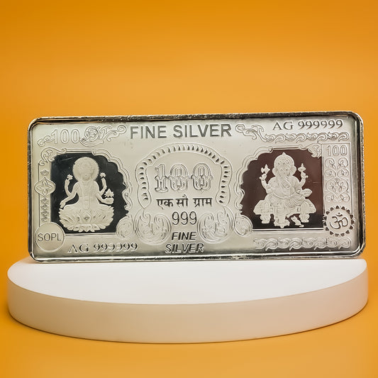 100g Pure Silver Bar — Dollar Style Edition
