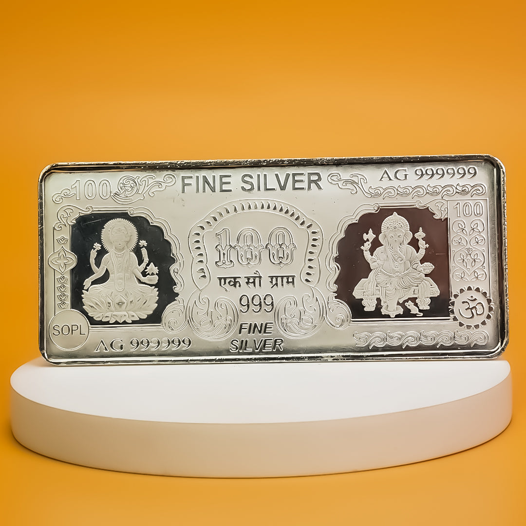 100g Pure Silver Bar — Dollar Style Edition