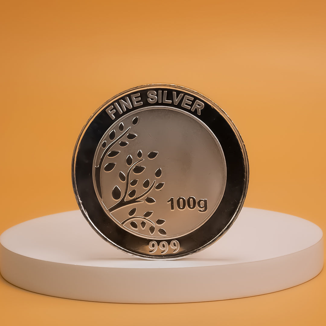 100g Pure 99.9 Silver Coin — Timeless Brilliance Collection