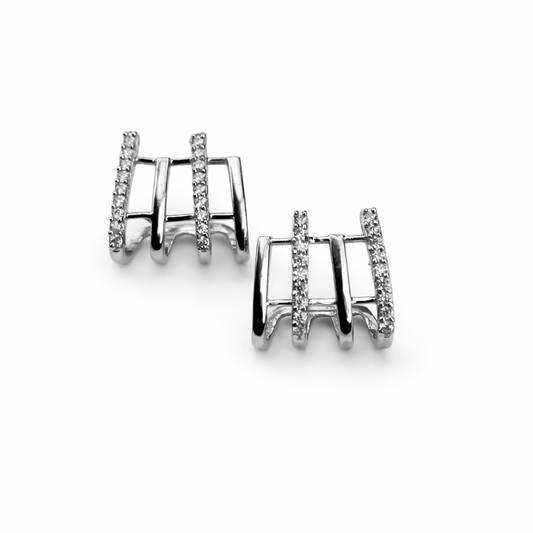 Silver Stride 925 Silver Huggies