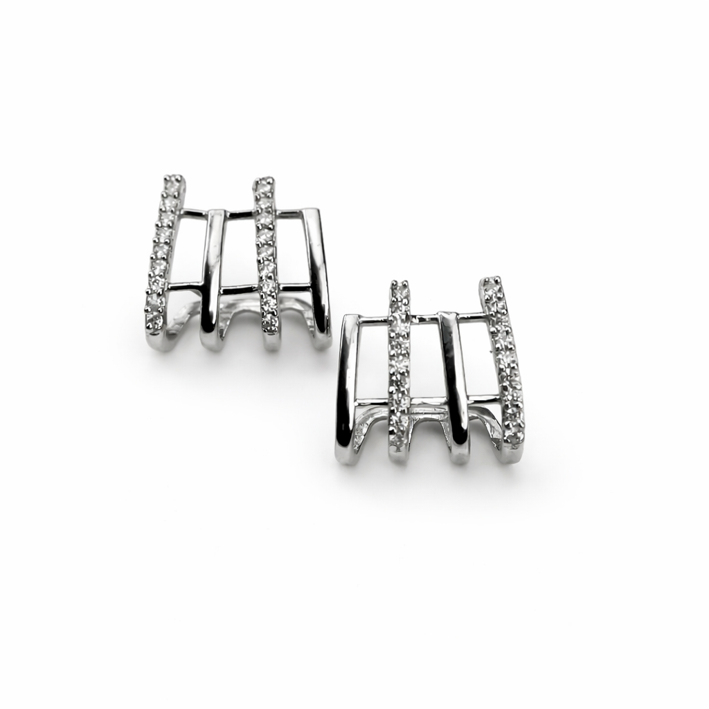 Silver Stride 925 Silver Huggies