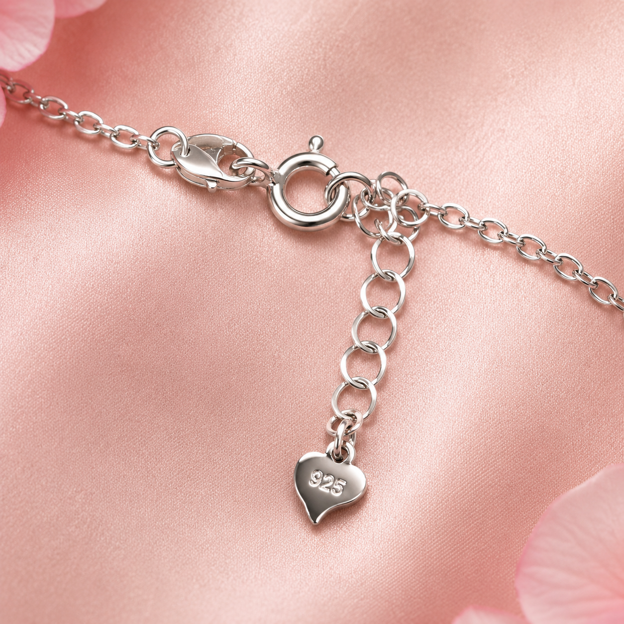 Floral Pearl Elegance 925 Silver Jewellery Set
