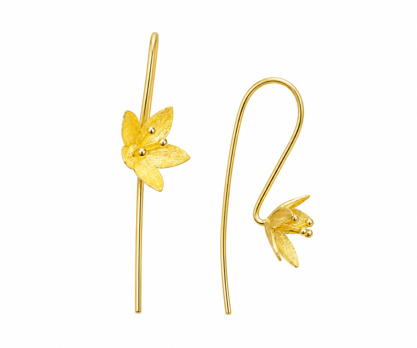 Golden Bloom Sui Dhaga Earrings
