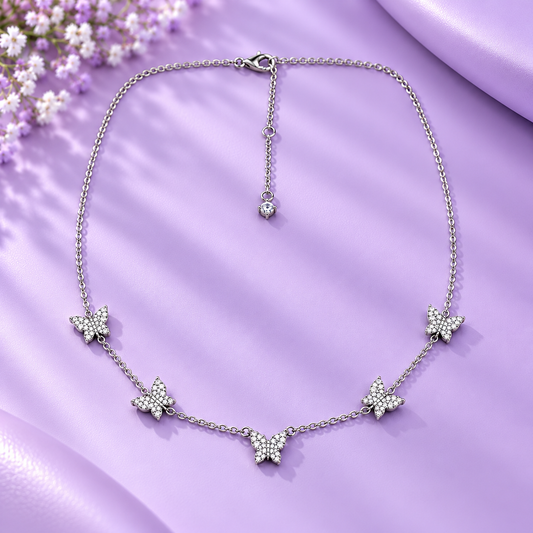 Taravya Celestial Butterfly 925 Silver Necklace