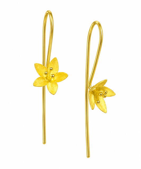 Golden Bloom Sui Dhaga Earrings Taravya
