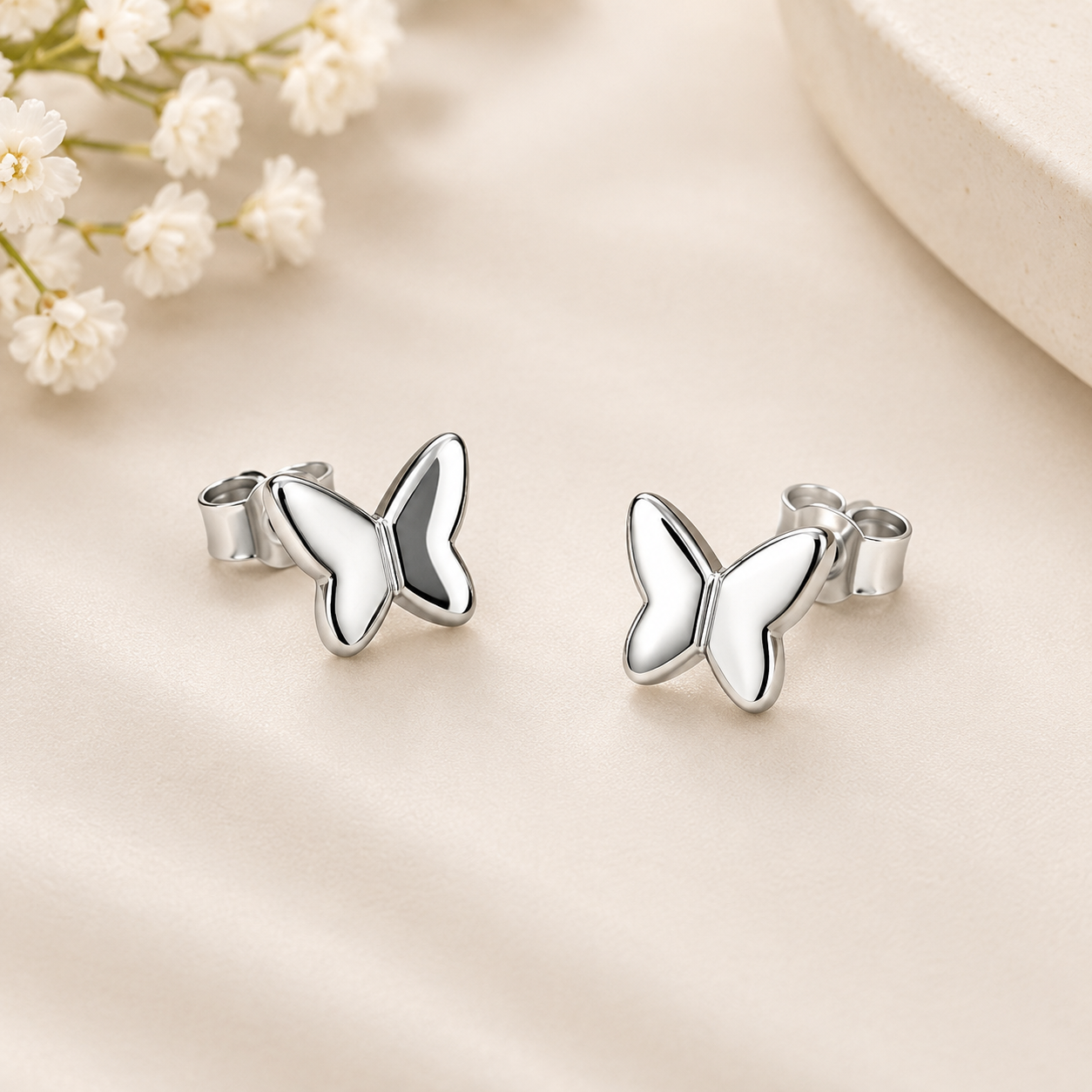 🦋 Butterfly Elegance 925 Sterling Silver Necklace & Earring Set