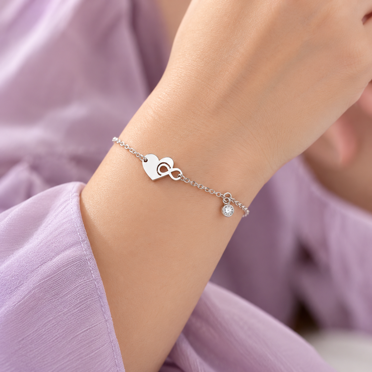 Taravya Infinity Love 925 Silver Bracelet