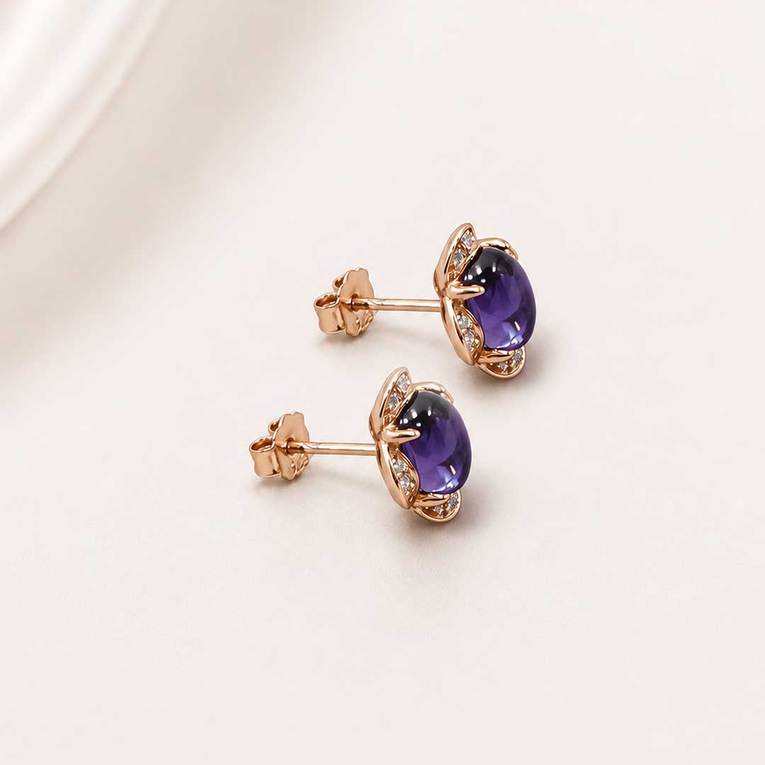 Lavender Glow Adjustable Length Earrings Pure 925 Silver