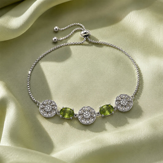 Silver Olive Sol Bracelet