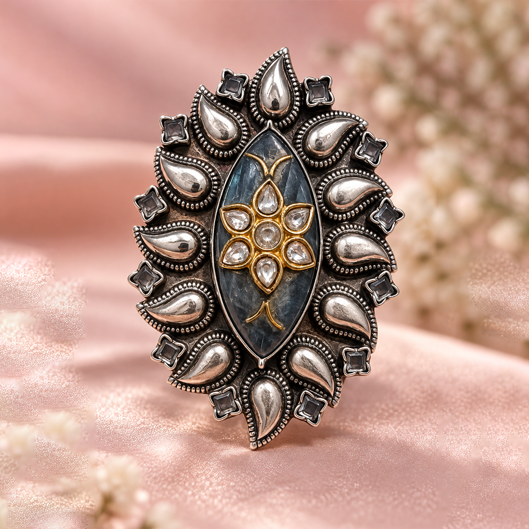 Ruhani Statement Silver Ring