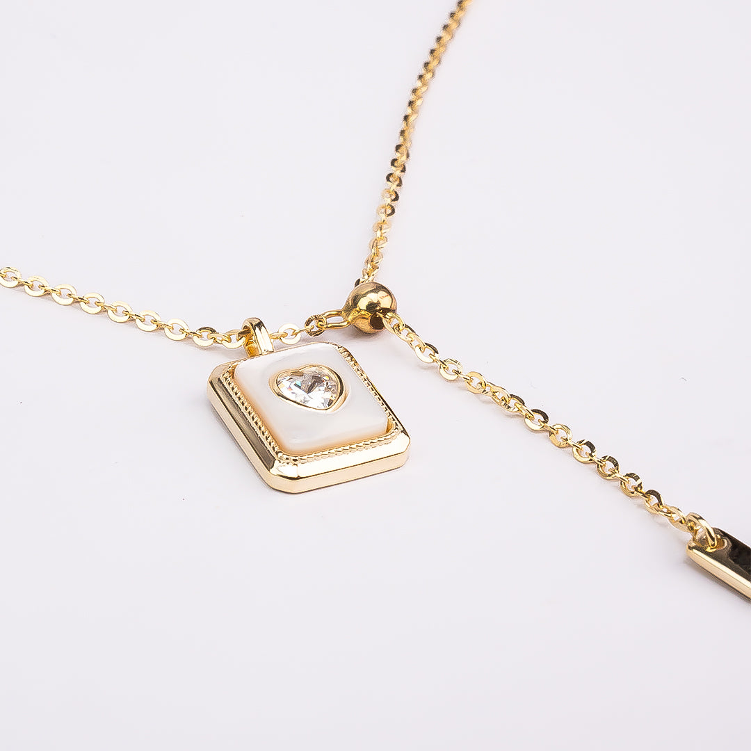 Heart Drop Necklace Set
