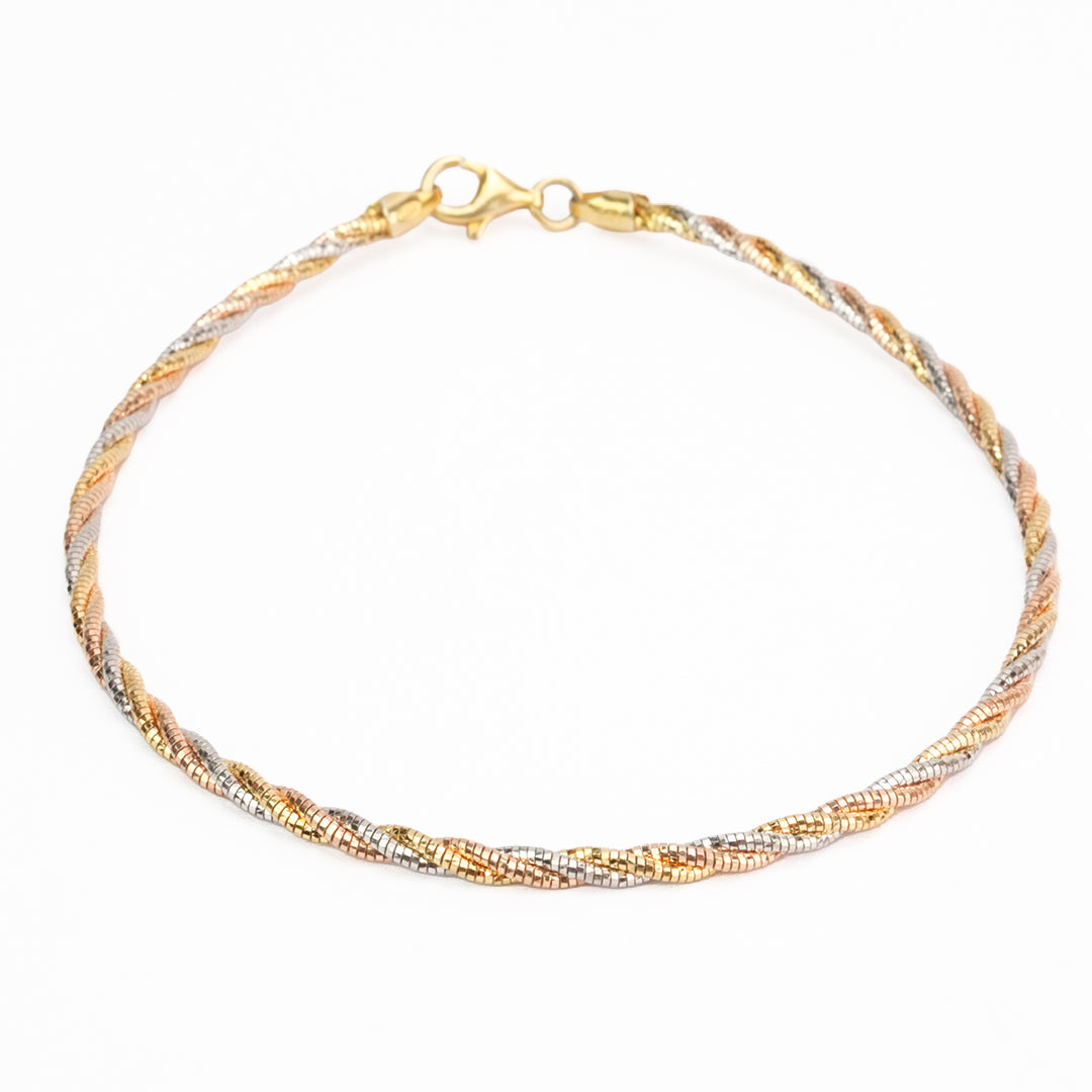 Italian Dual Glow Silver Anklet