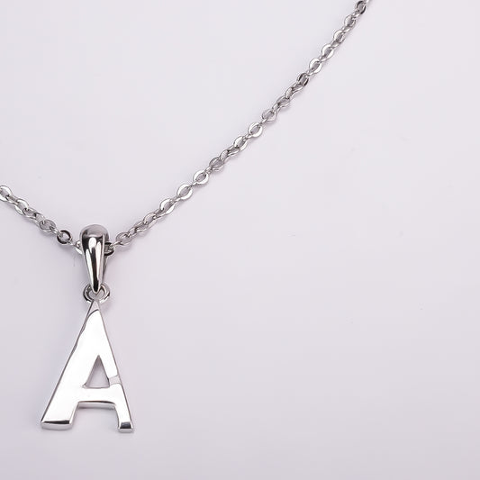 "A” Initial Pendant in 925 Silver