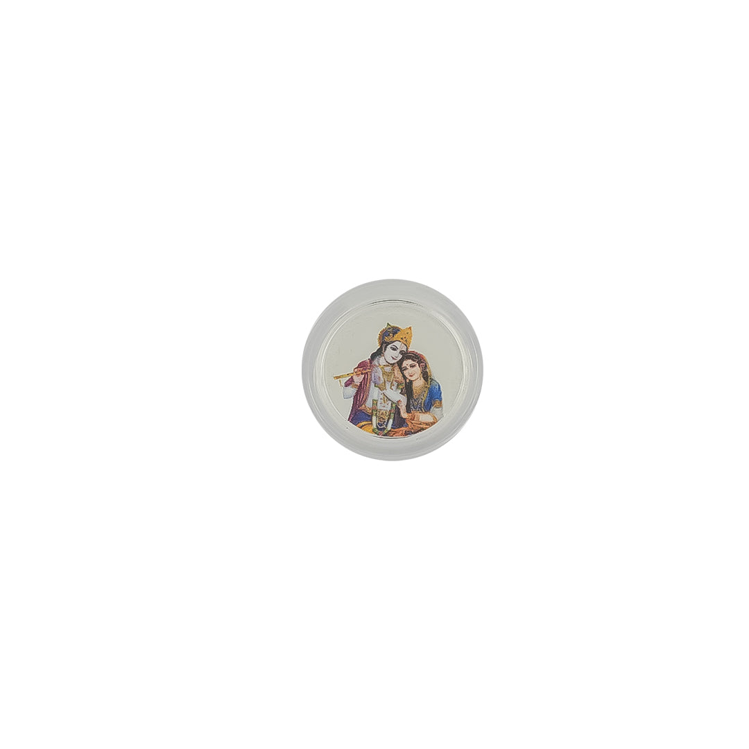999 Silver Radha Krishna Coin Box