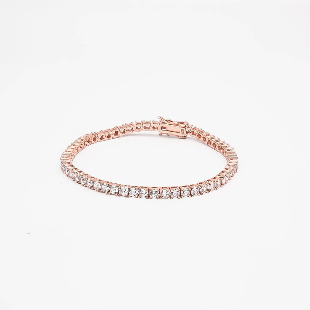 Rose gold tennis bracelet
