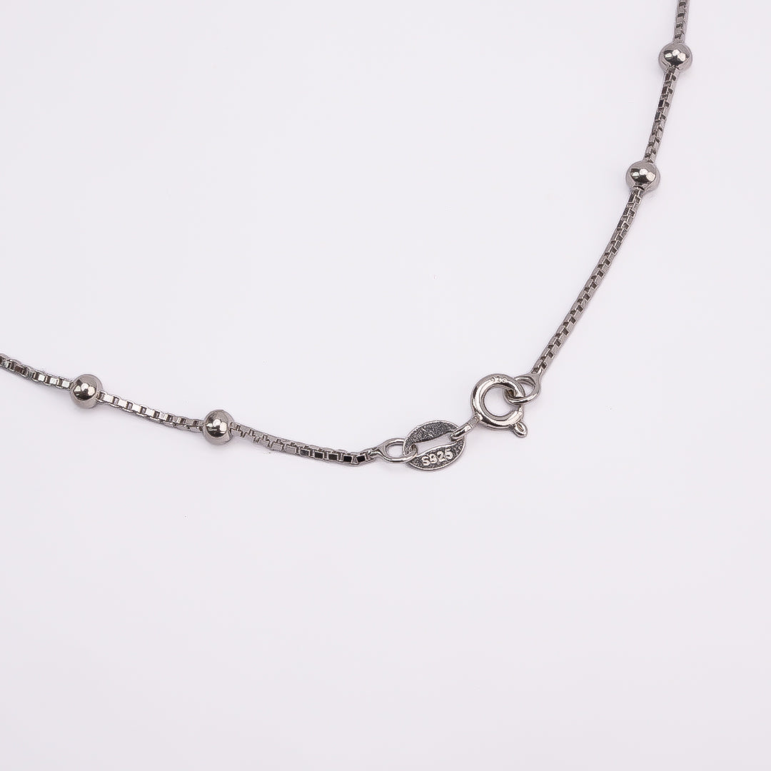 Silver Bead Line Italian Chain