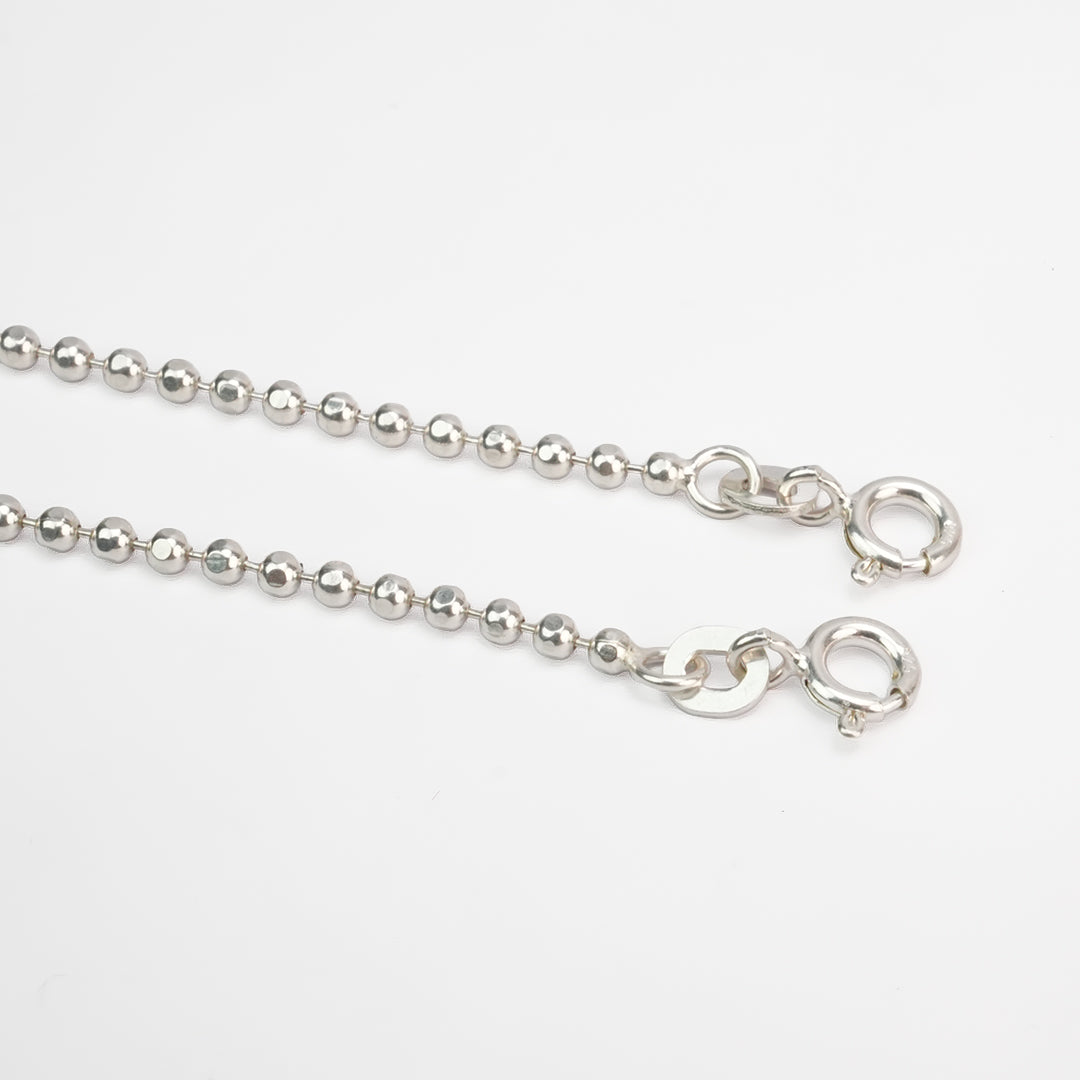 Silver Beadline Anklet