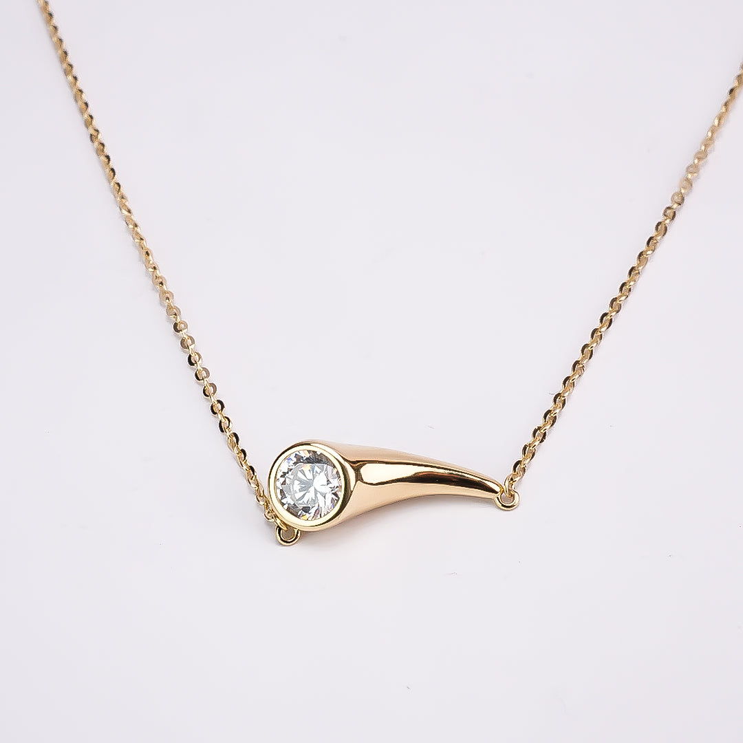Svara Gold Flute Necklace