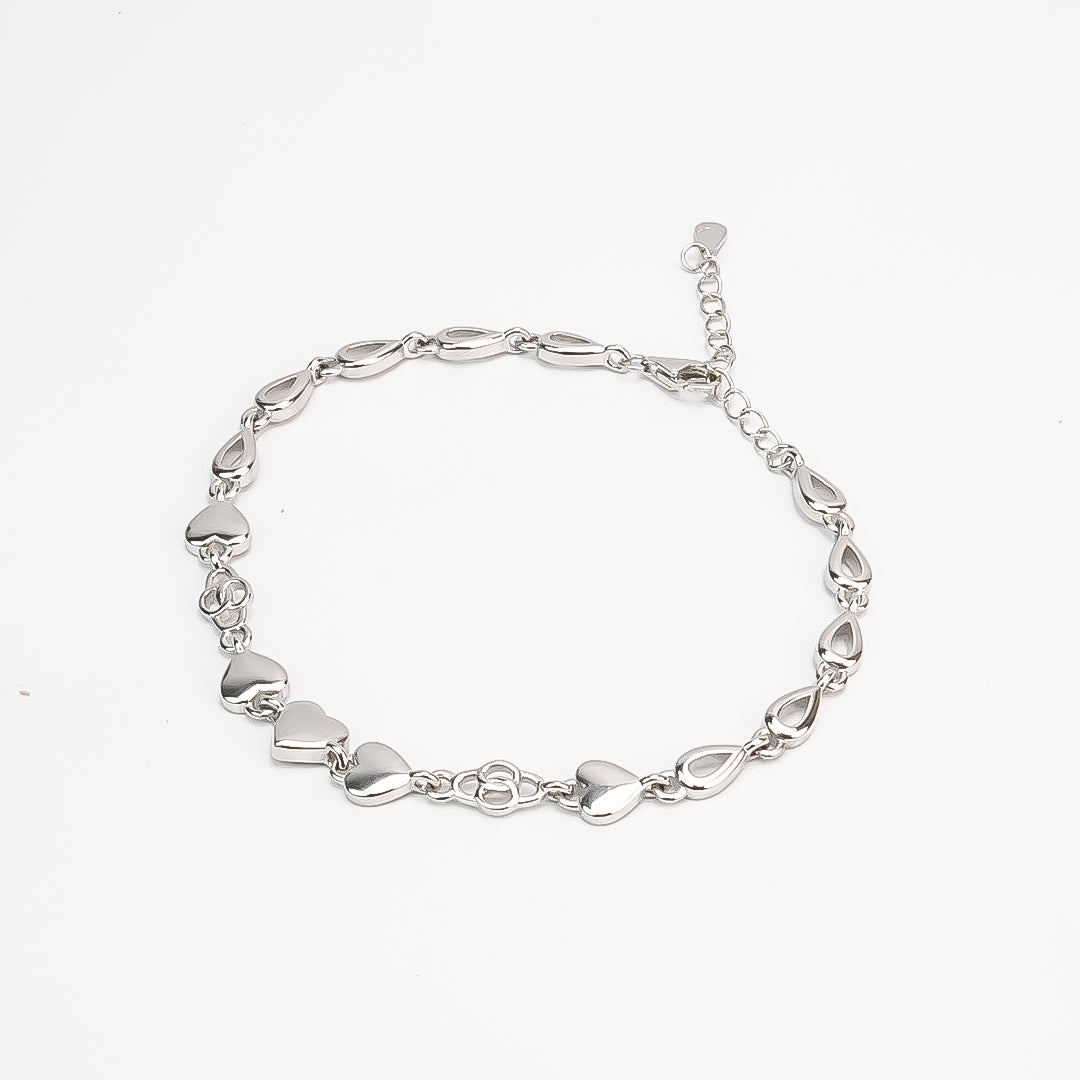 Silver Heart Harmony Bracelet