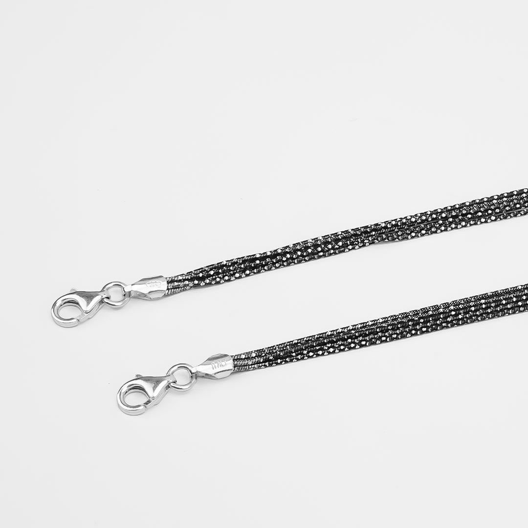 Silver Layered Nazariya Anklet