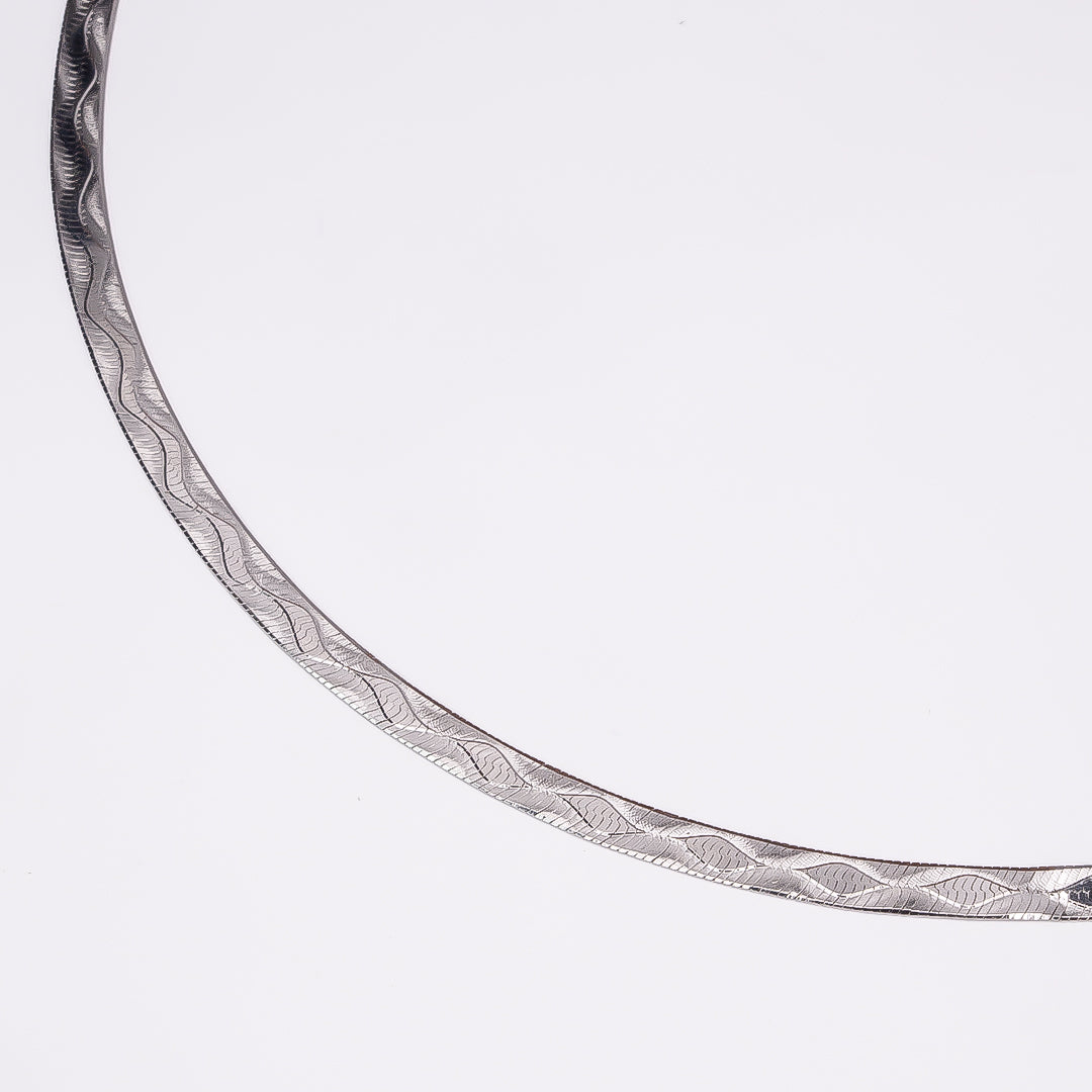 Snake & Leaf 925 Italian Silver Chain