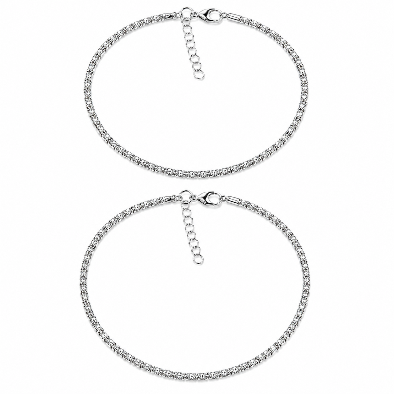 Shimmer 925 Silver Anklet (Single)