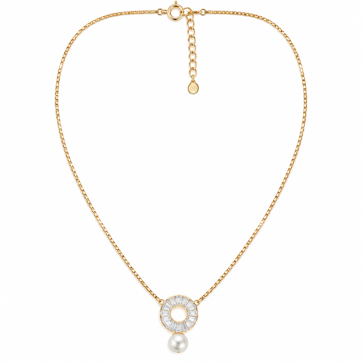 Halo Pearl 925 Silver Necklace