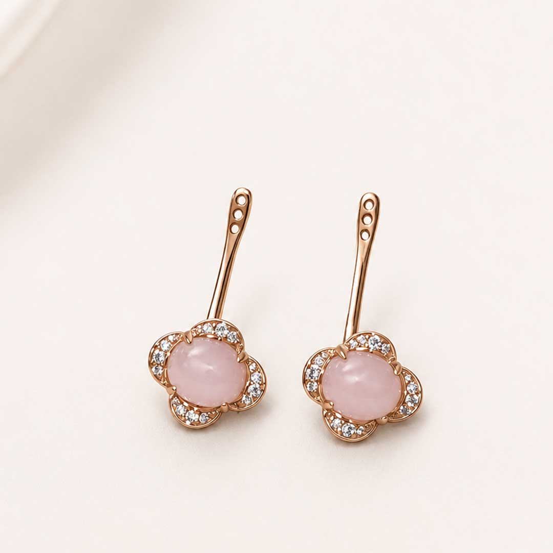Lavender Glow Adjustable Length Earrings Pure 925 Silver