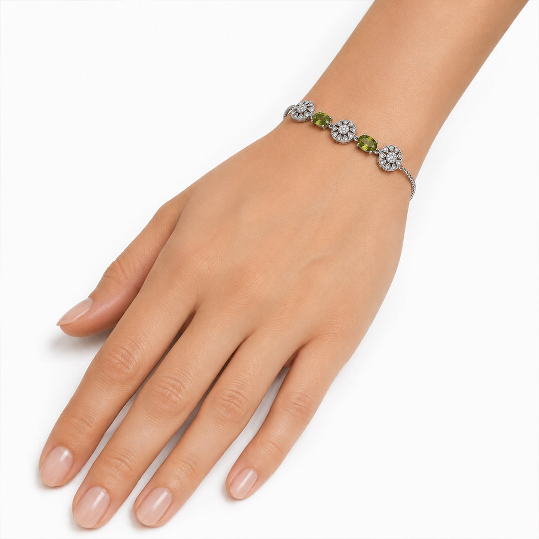 Silver Olive Sol Bracelet