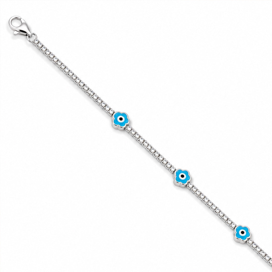 Blue Blossom Silver Bracelet