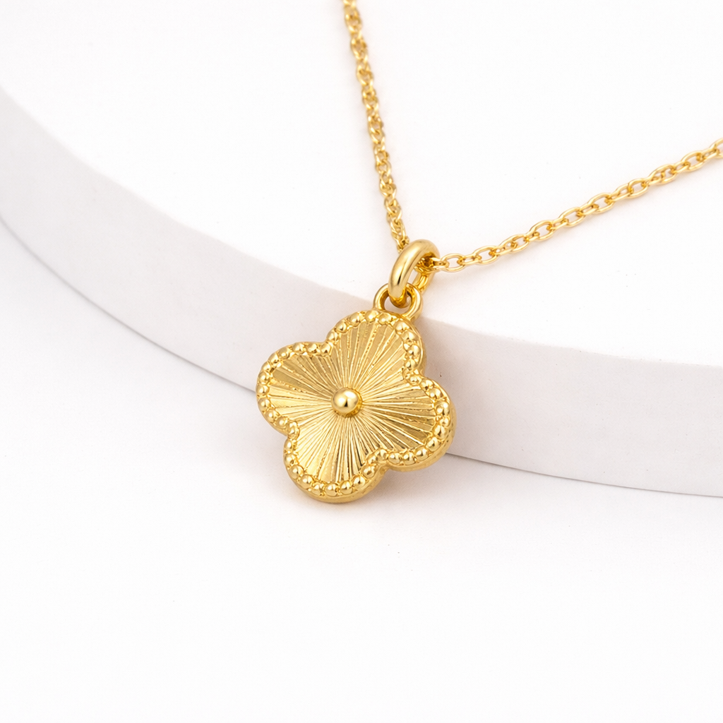 Clove Gold Coated Necklace Pure 925 Silver