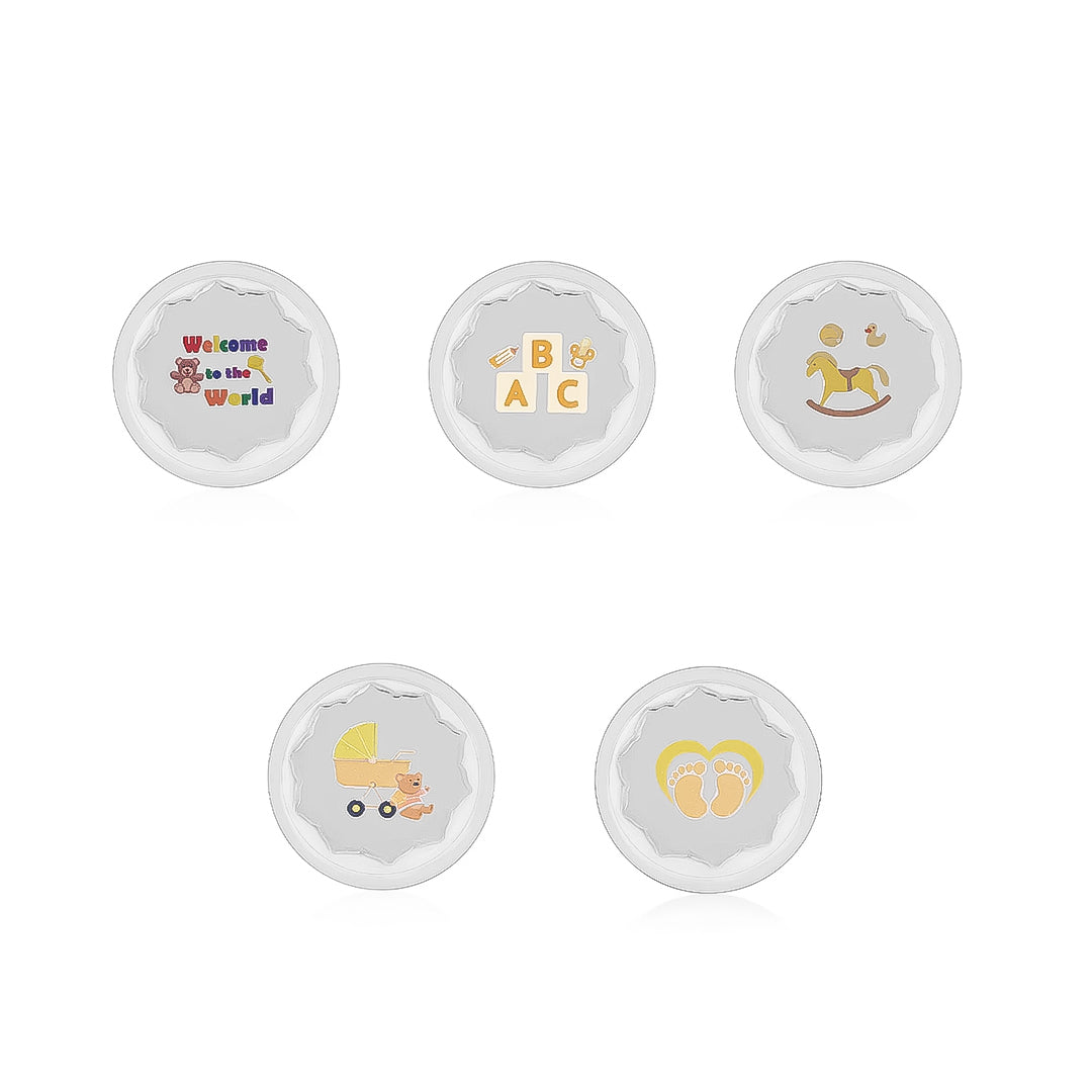 999 Silver Musical Welcome Baby Coin Box (5 Coins x 2g)