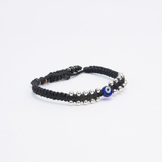 Silver Evil Eye Shield Kids Bracelet