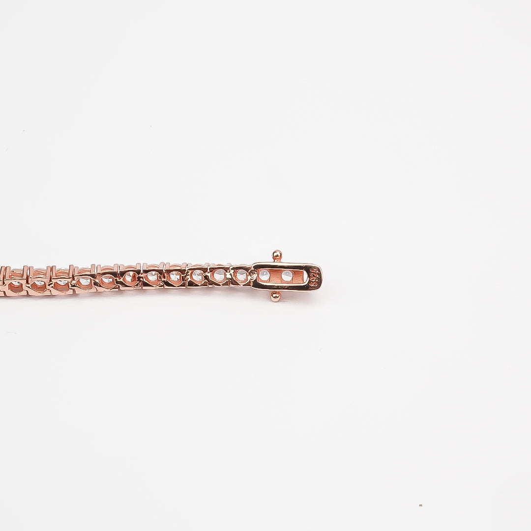 Rose gold tennis bracelet