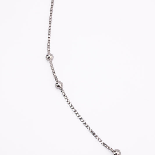 Silver Bead Line Italian Chain