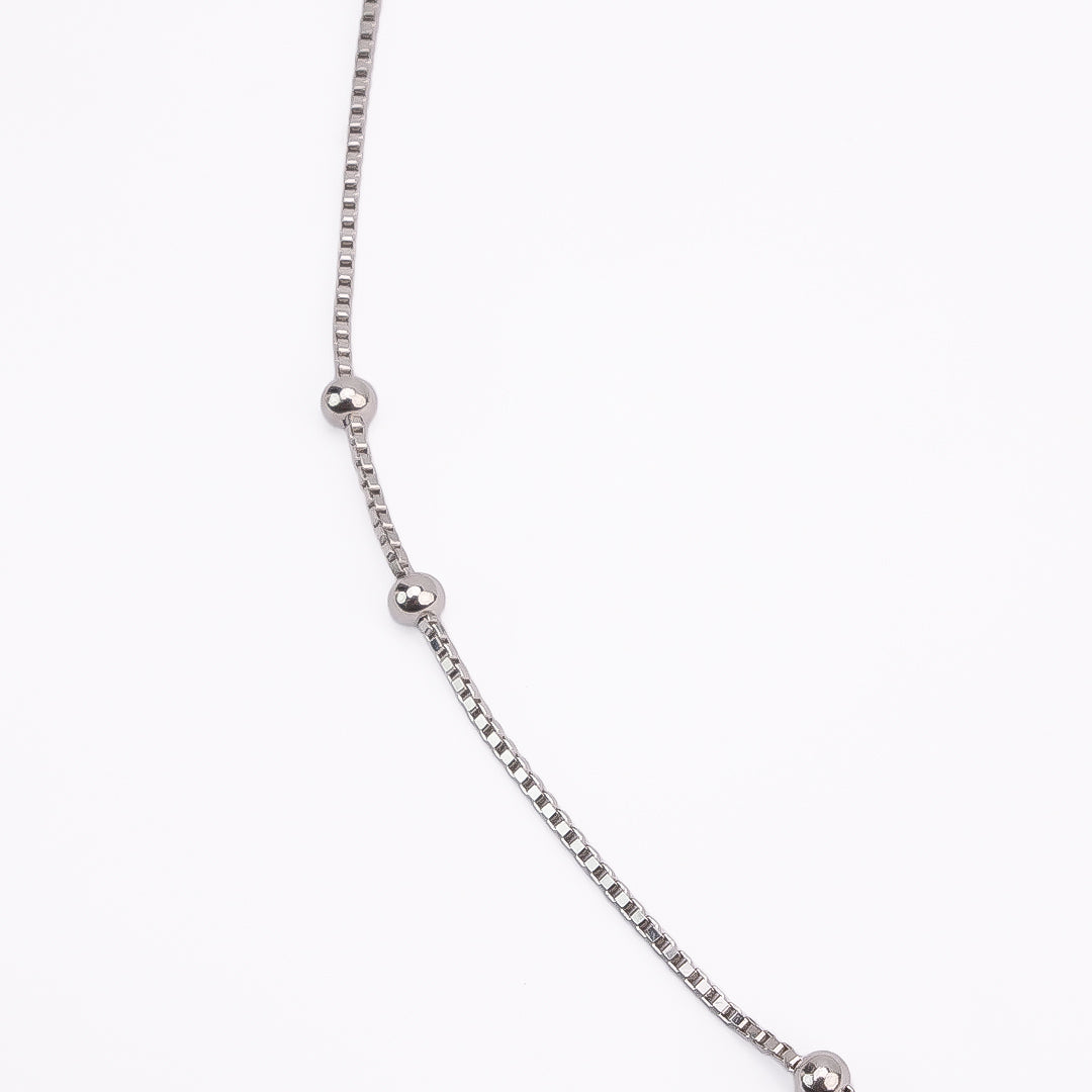 Silver Bead Line Italian Chain