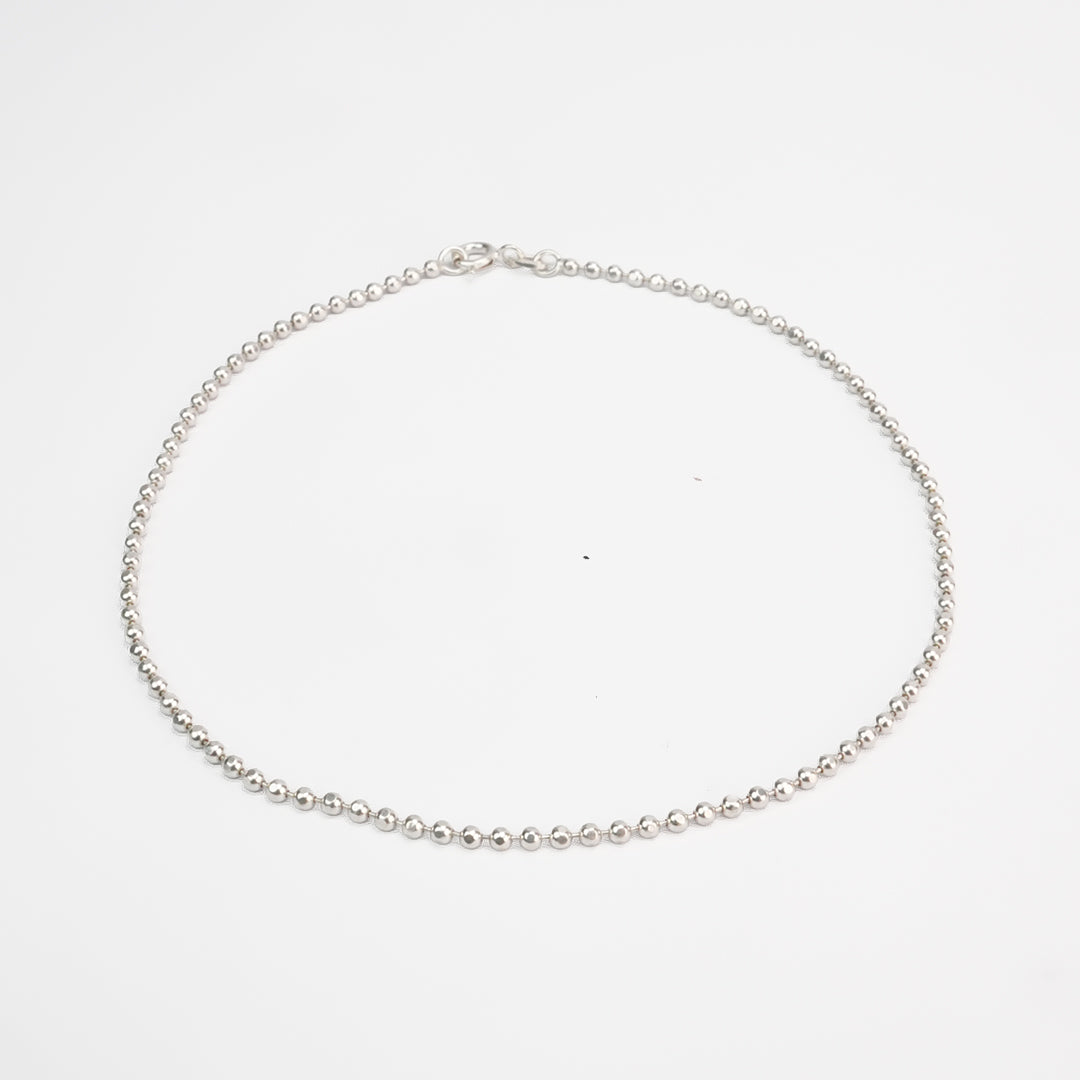 Silver Beadline Anklet