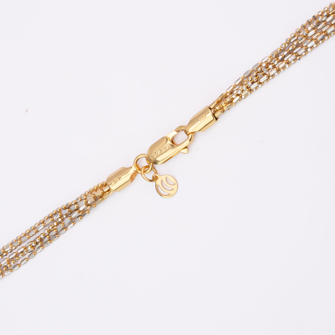 Silver Duo-Tone Layered Italian Chain