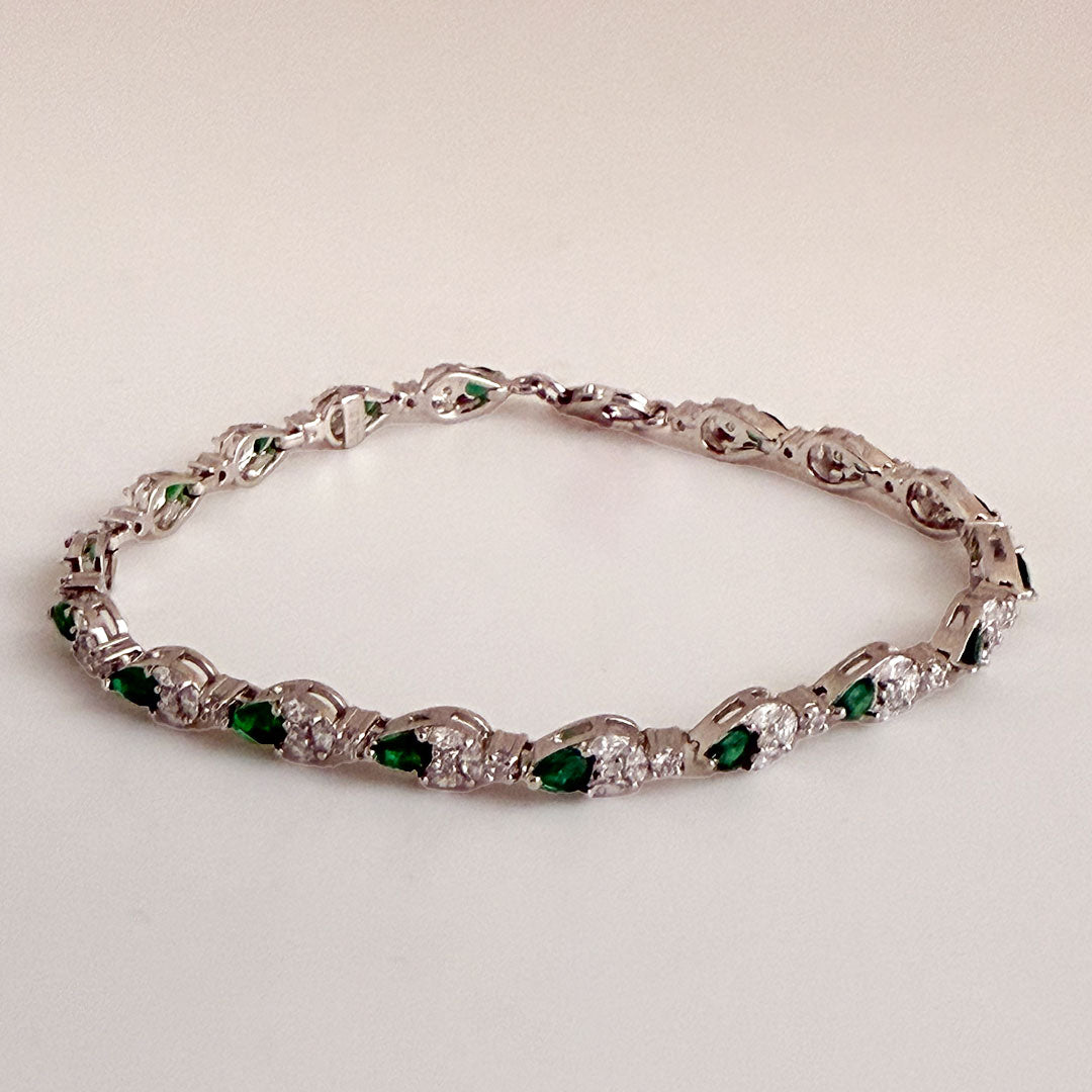 Emerald Muse Bracelet Pure 925 Silver