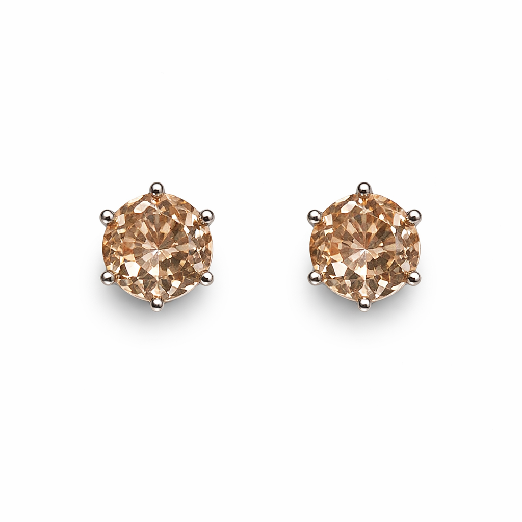 Peach Glow Mini Stud Earrings