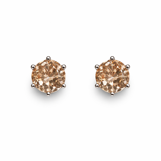 Peach Glow Mini Stud Earrings