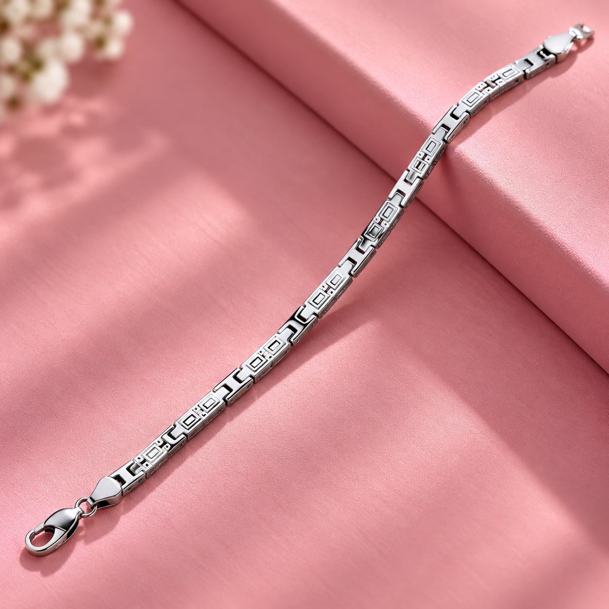 Taravya Men’s Almafi Link Silver Bracelet