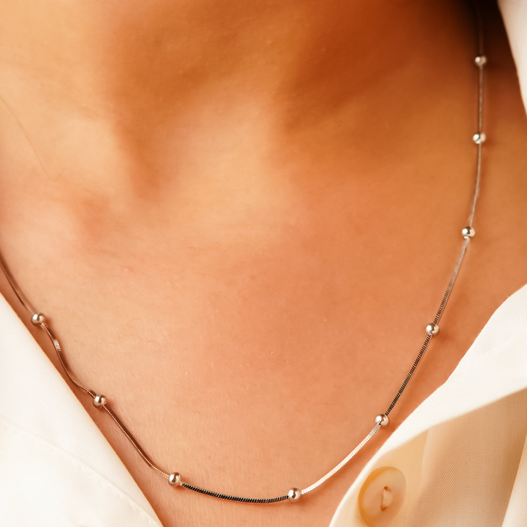 Bead Link Italian 925 Silver Chain